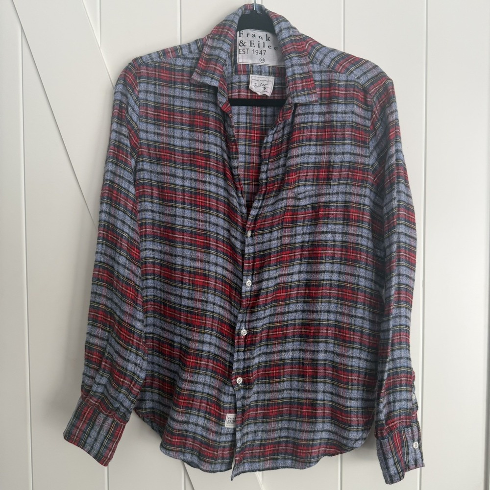 Frank & Eileen The Eileen Shirt Women's XS Plaid Button up Fall preppy grunge